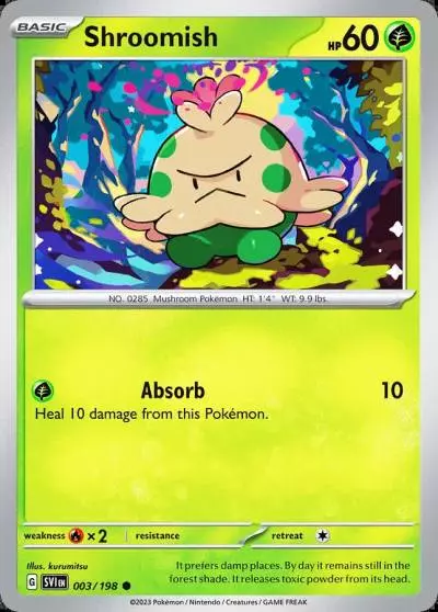 Shroomish 3/198 Scarlet & Violet Pokemon card