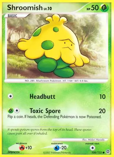 Shroomish 108/132 Secret Wonders Pokemon card