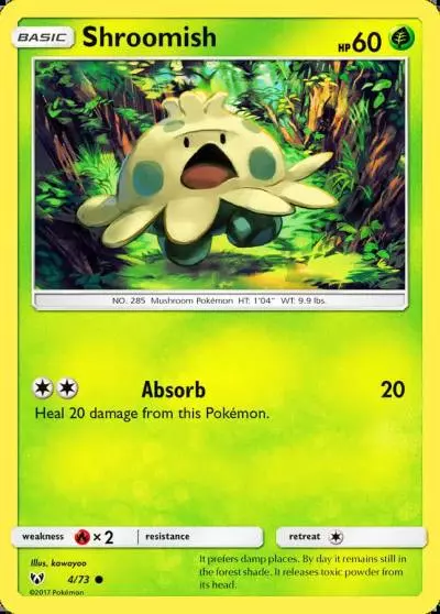 Shroomish 4/73 Shining Legends Pokemon card