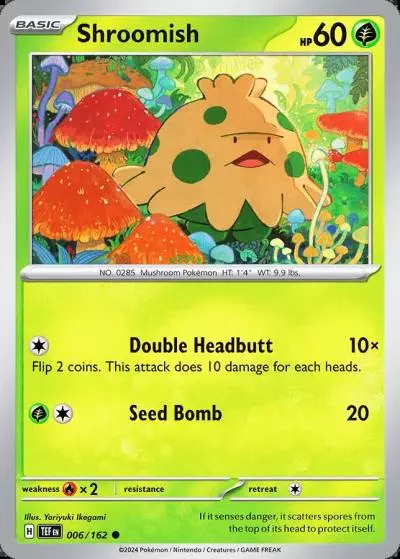 Shroomish 6/162 Temporal Forces Pokemon card