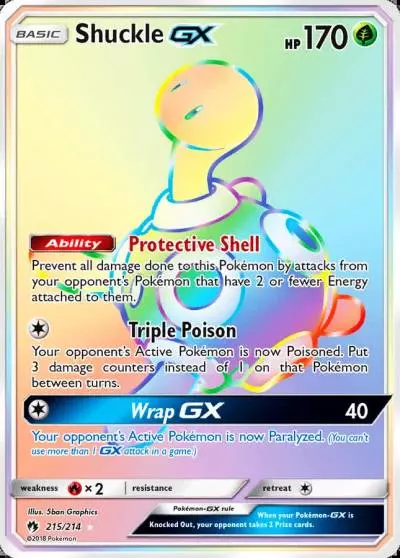 Shuckle-GX 215/214 Lost Thunder Pokemon card