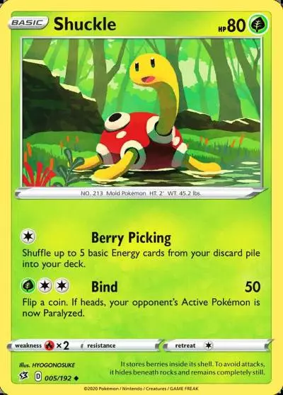 Shuckle 5/192 Rebel Clash Pokemon card