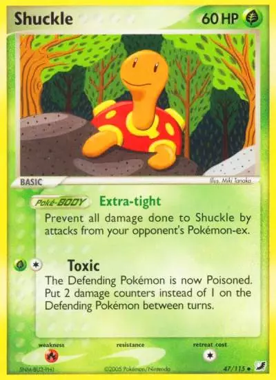 Shuckle 47/115 Unseen Forces Pokemon card