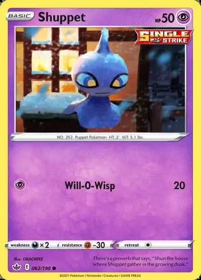 Shuppet 62/198 Chilling Reign Pokemon card