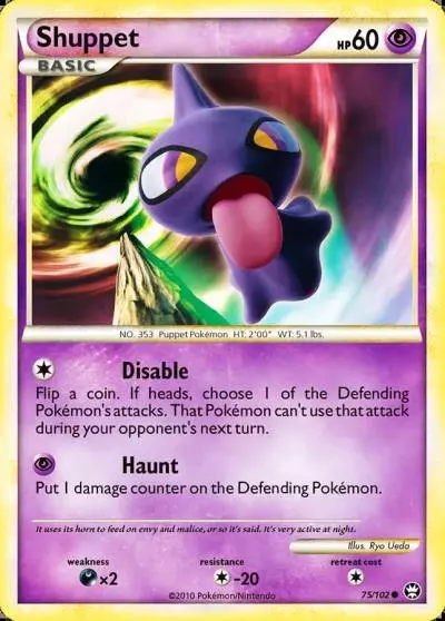 Shuppet 75/102 HS—Triumphant Pokemon card