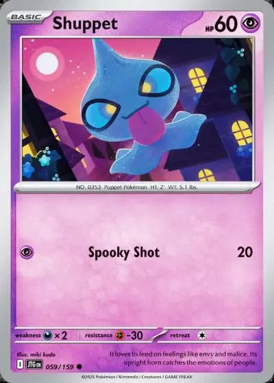 Shuppet 59/159 Journey Together Pokemon card