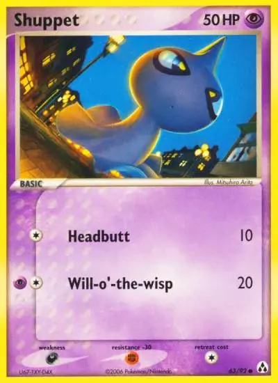 Shuppet 63/92 Legend Maker Pokemon card