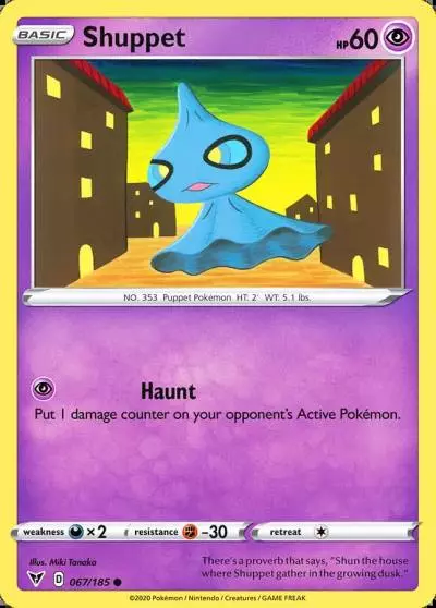 Shuppet 67/185 Vivid Voltage Pokemon card
