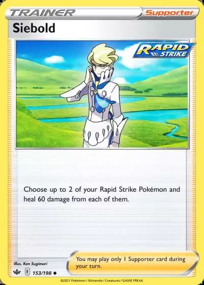 Siebold 153/198 Chilling Reign Pokemon card