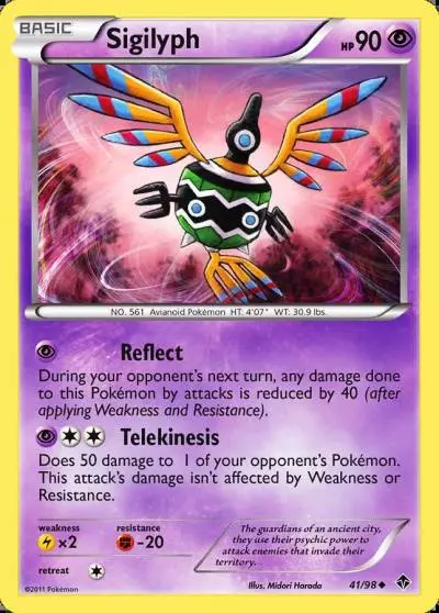 Sigilyph 41/98 Emerging Powers Pokemon card