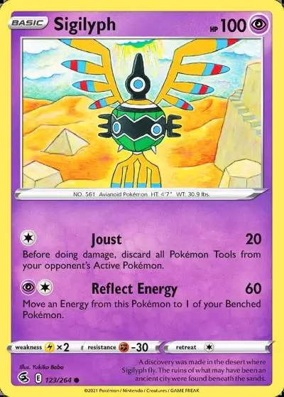 Sigilyph 123/264 Fusion Strike Pokemon card