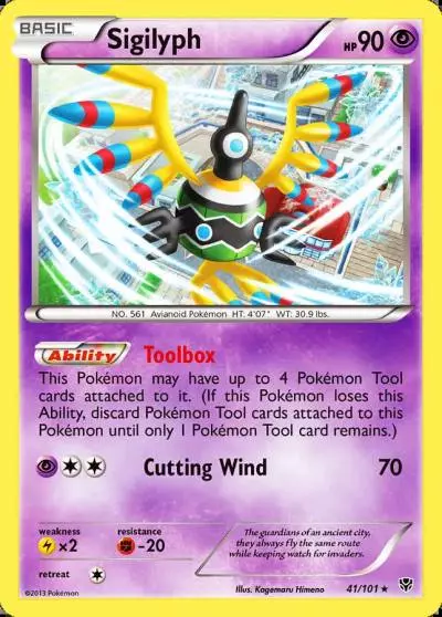 Sigilyph 41/101 Plasma Blast Pokemon card