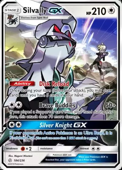Silvally-GX 184/236 Cosmic Eclipse Pokemon card