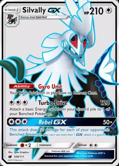Silvally-GX 108/111 Crimson Invasion Pokemon card