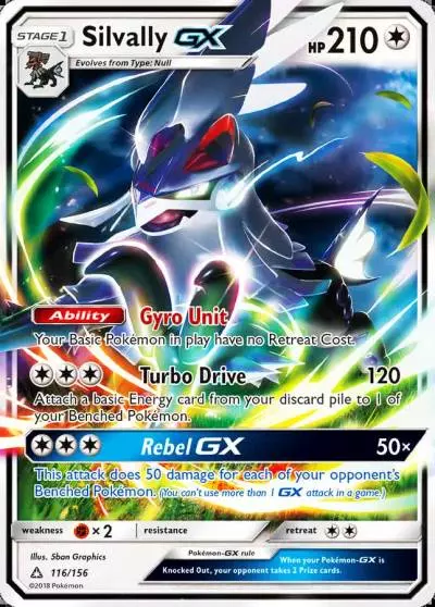 Silvally-GX 116/156 Ultra Prism Pokemon card
