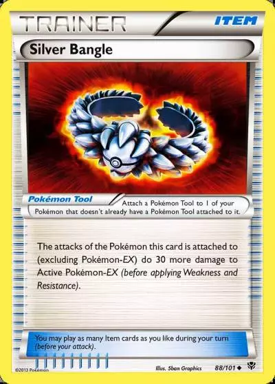 Silver Bangle 88/101 Plasma Blast Pokemon card