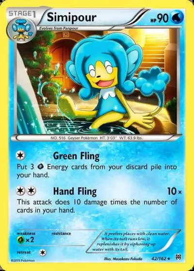 Simipour 42/162 BREAKthrough Pokemon card