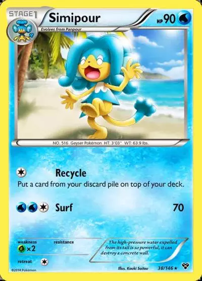 Simipour 38/146 XY Pokemon card