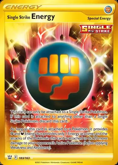 Single Strike Energy 183/163 Battle Styles Pokemon card