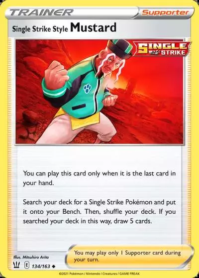 Single Strike Style Mustard 134/163 Battle Styles Pokemon card