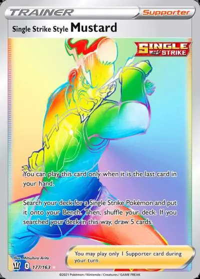Single Strike Style Mustard 177/163 Battle Styles Pokemon card
