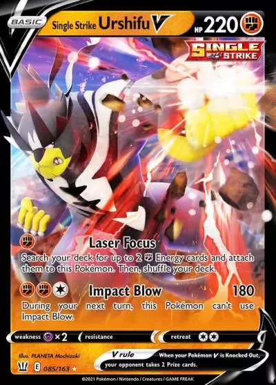 Single Strike Urshifu V 85/163 Battle Styles Pokemon card