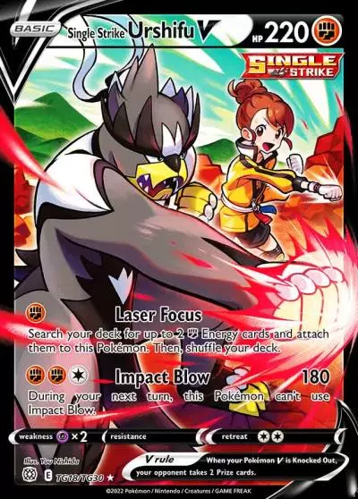 Single Strike Urshifu V TG18/30 Brilliant Stars Trainer Gallery Pokemon card