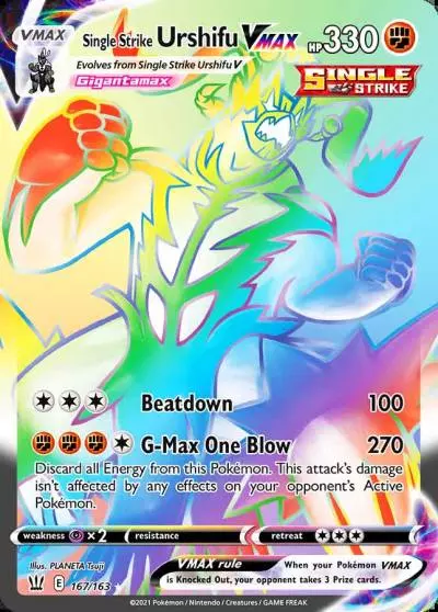 Single Strike Urshifu VMAX 167/163 Battle Styles Pokemon card