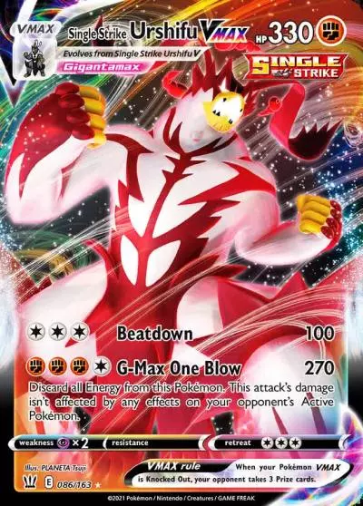 Single Strike Urshifu VMAX 86/163 Battle Styles Pokemon card