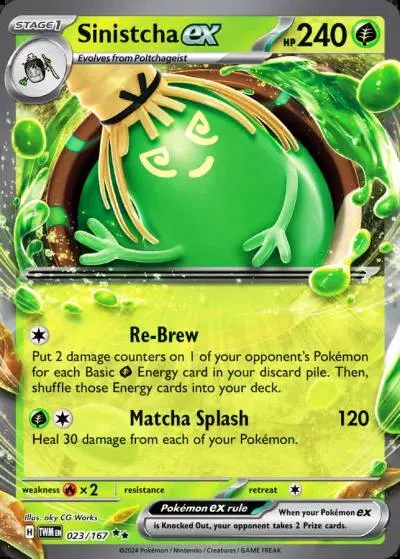 Sinistcha ex 23/167 Twilight Masquerade Pokemon card