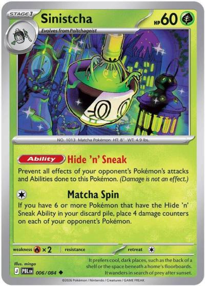 Sinistcha 6/84 Pitch Black Pokemon card