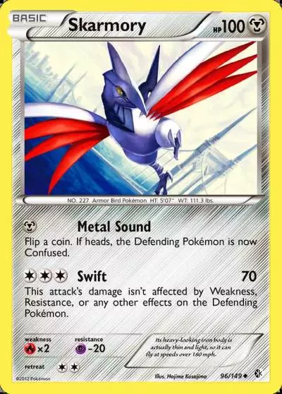 Skarmory 96/149 Boundaries Crossed Pokemon card