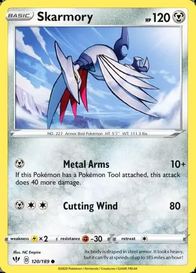 Skarmory 120/189 Darkness Ablaze Pokemon card