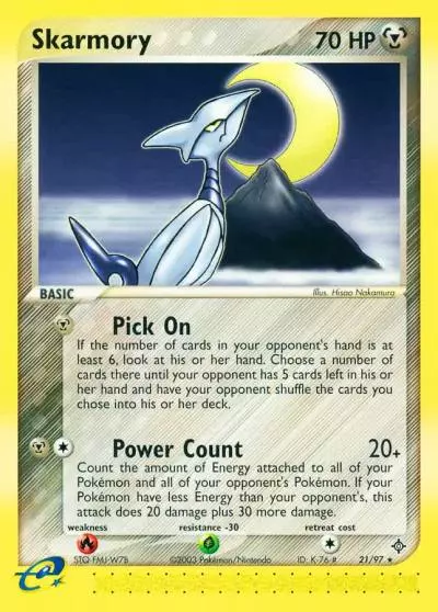 Skarmory 21/97 Dragon Pokemon card