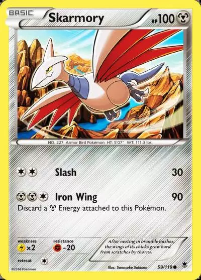 Skarmory 59/119 Phantom Forces Pokemon card