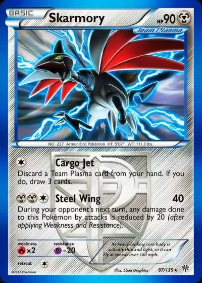 Skarmory 87/135 Plasma Storm Pokemon card