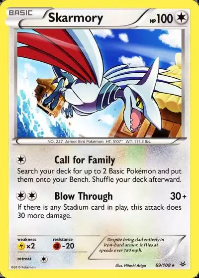Skarmory 69/108 Roaring Skies Pokemon card
