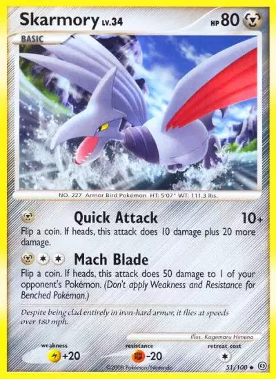 Skarmory 51/100 Stormfront Pokemon card