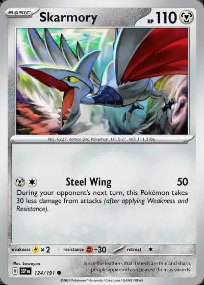 Skarmory 124/191 Surging Sparks Pokemon card