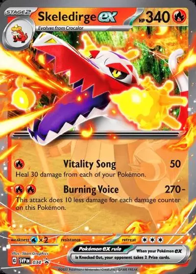 Skeledirge ex 34/165 Scarlet & Violet Black Star Promos Pokemon card