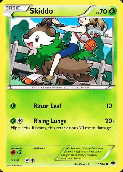 Skiddo 16/162 BREAKthrough Pokemon card