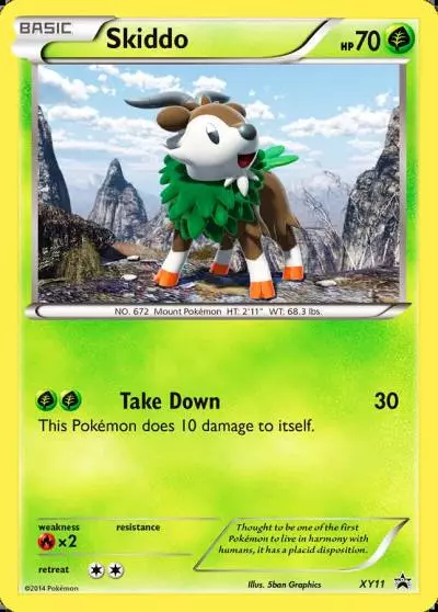 Skiddo XY11/211 XY Black Star Promos Pokemon card