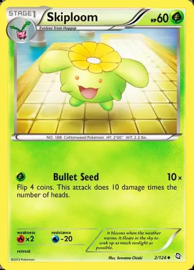 Skiploom 2/124 Dragons Exalted Pokemon card