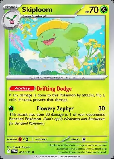 Skiploom 2/193 Paldea Evolved Pokemon card