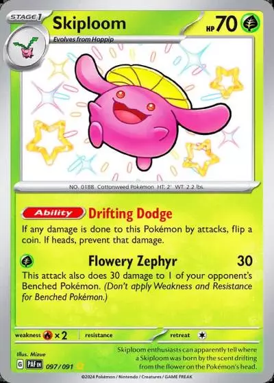 Skiploom 97/91 Paldean Fates Pokemon card