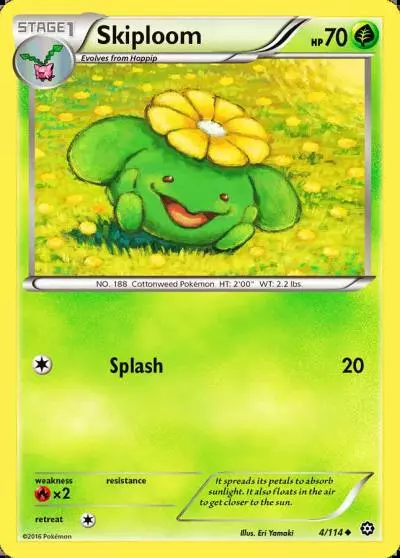 Skiploom 4/114 Steam Siege Pokemon card