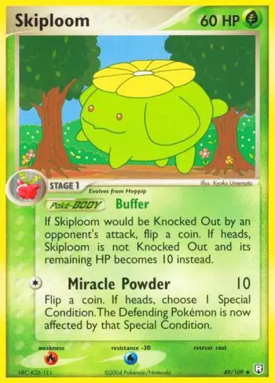 Skiploom 49/109 Team Rocket Returns Pokemon card