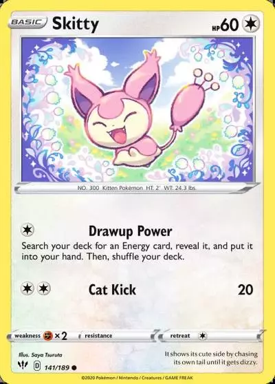 Skitty 141/189 Darkness Ablaze Pokemon card