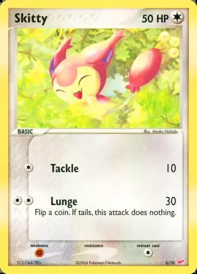 Skitty 6/10 EX Trainer Kit Latias Pokemon card