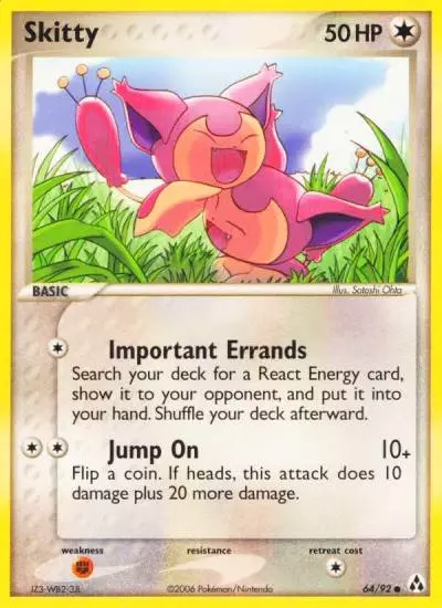 Skitty 64/92 Legend Maker Pokemon card